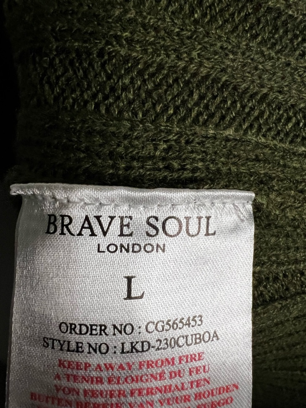 Brave Soul NWT Green Ribbed Sweater Side Slit Fitted MIDI Dress create - Picture 9 of 13